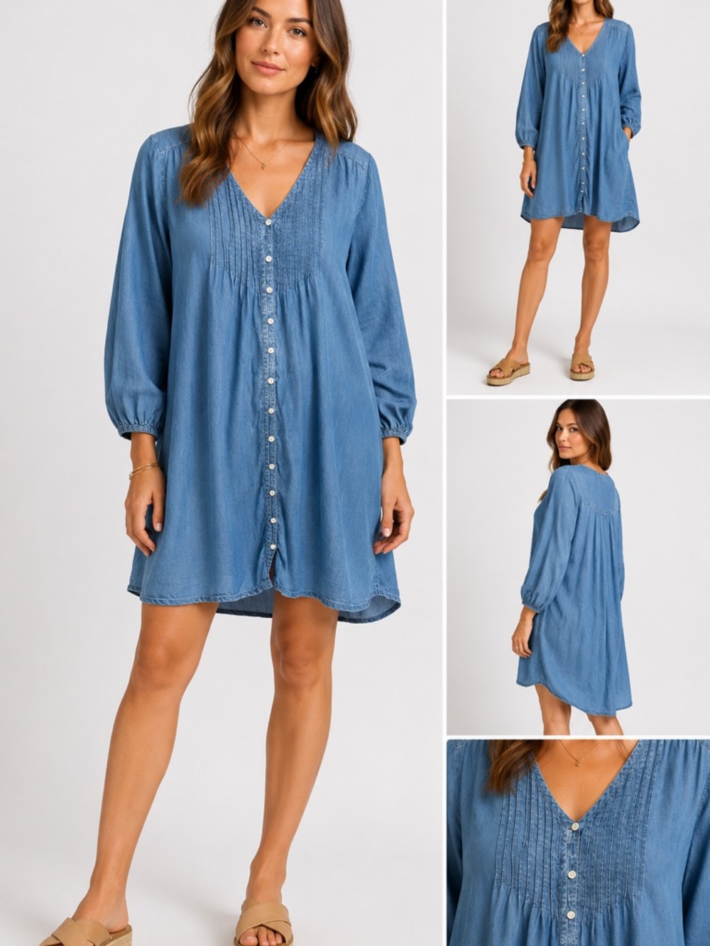 Soft chambray tunic dress by Old Navy in a relaxed boho silhouette